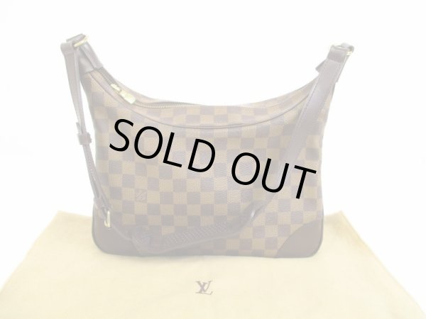 Photo1: LOUIS VUITTON Special Order Damier Leather Brown Shoulder Bag Boulogne 30 #6167