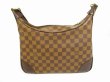 Photo2: LOUIS VUITTON Special Order Damier Leather Brown Shoulder Bag Boulogne 30 #6167