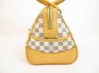 Photo4: LOUIS VUITTON Damier Azur Leather White Hand Bag Boston Bag Berkeley #6168