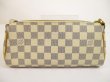 Photo2: LOUIS VUITTON Azur Leather White Evening Bag Pochette Eva W/Strap #6169