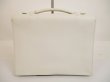 Photo2: HERMES Veau Epson Leather White Briefcase Business Bag Sac A Depeche 27 #6173