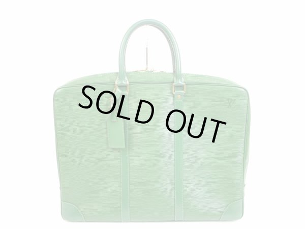 Photo1: LOUIS VUITTON Epi Leather Green Briefcases Business Case Voyage #6179