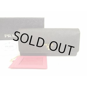 Photo: PRADA Saffiano Leater Black and Pink Bi-fold Long Wallet #6180