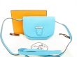 Photo1: HERMES Veau Swift Leather Turquoise Blue Crossbody Bag Pouch Mini Convoyeur wallet mini model #6196