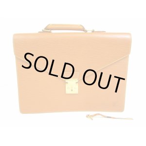 Photo: LOUIS VUITTON Epi Leather Brown Briefcase Business Bag Ambassador #6211
