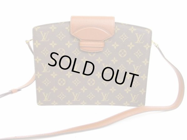 Photo1: LOUIS VUITTON Monogram Leather Brown Messenger&Cross-body Bag Courcelles #6223