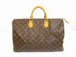 Photo1: LOUIS VUITTON Monogram Leather Brown Hand Bag Purse Speedy40 #6226