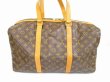 Photo2: LOUIS VUITTON Monogram Leather Brown Duffle&Gym Bag Sac Souple 45 #6233