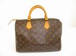 Photo2: LOUIS VUITTON Monogram Leather Brown Hand Bag Purse Speedy30 #6234