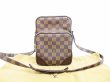 Photo1: LOUIS VUITTON Specal Order Damier Leather Brown Crossbody Bag Amazon #6236