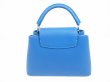 Photo2: LOUIS VUITTON Taurillon Leather Blue Hand Bag w/Strap Cupcines BB #6240