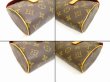 Photo6: LOUIS VUITTON Monogram Leather Brown Hand Bag Purse Sonatine #6243