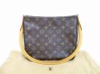 Photo1: LOUIS VUITTON Monogram Leather Brown Shoulder Bag Looping MM #6246