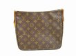 Photo2: LOUIS VUITTON Monogram Leather Brown Shoulder Bag Looping MM #6246