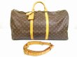 Photo1: LOUIS VUITTON Monogram Leather Brown Duffle&Gym Bag Keepall 60 Bandouliere #6256