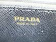 Photo10: PRADA Saffiano Leather Ribbon Black Bifold Long Wallet Purse #6264