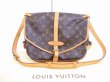 Photo1: LOUIS VUITTON Monogram Leather Brown Crossbody Bag Saumur MM 30 #6278