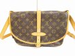 Photo2: LOUIS VUITTON Monogram Leather Brown Crossbody Bag Saumur MM 30 #6278