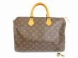 Photo1: LOUIS VUITTON Monogram Leather Brown Hand Bag Purse Speedy35 #6291