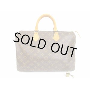 Photo: LOUIS VUITTON Monogram Leather Brown Hand Bag Purse Speedy35 #6291