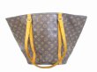 Photo1: LOUIS VUITTON Monogram Leather Brown Tote&Shoppers Bag Sac Shopping #6317