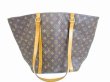 Photo1: LOUIS VUITTON Monogram Leather Brown Tote&Shoppers Bag Sac Shopping #6328