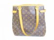 Photo2: LOUIS VUITTON Monogram Leather Brown Tote Bag Batignolles Vertical #6334