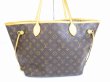 Photo2: LOUIS VUITTON Monogram Leather Brown Tote&Shoppers Bag Neverfull MM #6346