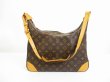 Photo1: LOUIS VUITTON Monogram Leather Brown Shoulder Bag Purse Boulogne 35 #6357