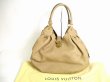 Photo1: LOUIS VUITTON Mahina Leather Beige Tote&Shoppers Bag Purse Neo L #6367