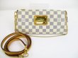 Photo1: LOUIS VUITTON Azur Leather White Evening Bag Pochette Eva W/Strap #6400