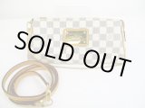 Photo: LOUIS VUITTON Azur Leather White Evening Bag Pochette Eva W/Strap #6400