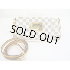 Photo: LOUIS VUITTON Azur Leather White Evening Bag Pochette Eva W/Strap #6400