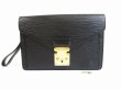 Photo1: LOUIS VUITTON Epi Leather Black Clutch Bag Purse Sellier Dragonne #6404