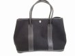 Photo2: HERMES Garden Party PM Canvas&Leather Black Hand Bag Purse #6432