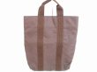 Photo2: HERMES Canvas Her Line Brown Hand Bag Tote Bag Purse Cabas #6444