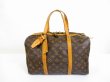 Photo1: LOUIS VUITTON Monogram Leather Brown Hand Bag Sac Souple 35 #6456