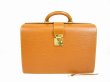 Photo1: LOUIS VUITTON Epi Leather Brown Briefcase Business Case Fermoir #6471