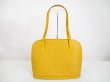 Photo1: LOUIS VUITTON Epi Leather Yellow Tote&Shoppers Bag Purse Lussac #6477