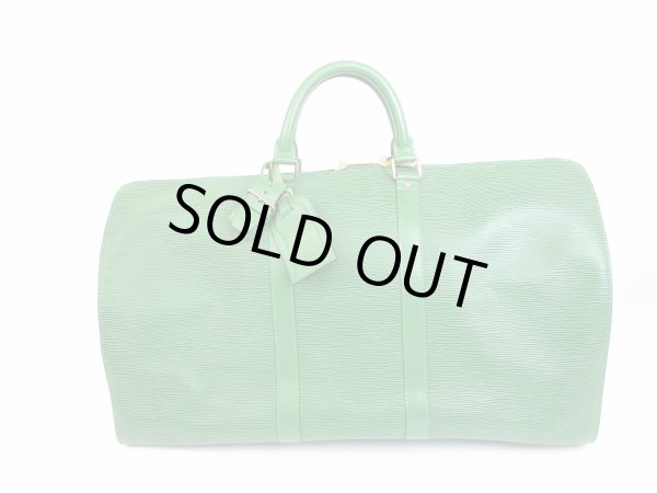 Photo1: LOUIS VUITTON Epi Leather Green Duffle&Gym Bag Hand Bag Keepall 50 #6495