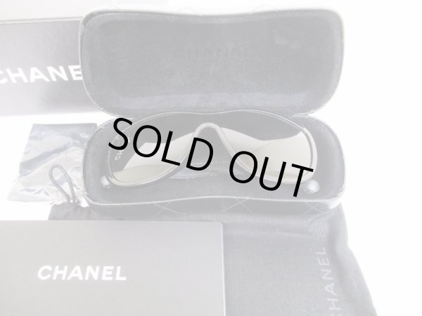 Photo1: CHANEL Plastic&Tweed Black Sunglasses Eye Wear #6497