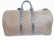 Photo2: LOUIS VUITTON Monogram Brown Waterproof Gym Bag Keepall 55 Bandouliere #6499