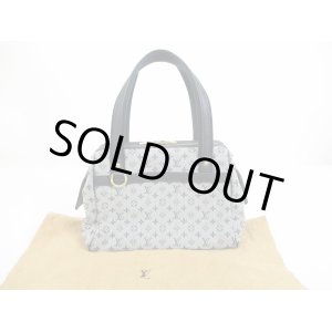 Photo: LOUIS VUITTON Monogram Mini Canvas Blue Hand Bag Purse Josephine PM #6516