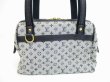 Photo2: LOUIS VUITTON Monogram Mini Canvas Blue Hand Bag Purse Josephine PM #6516