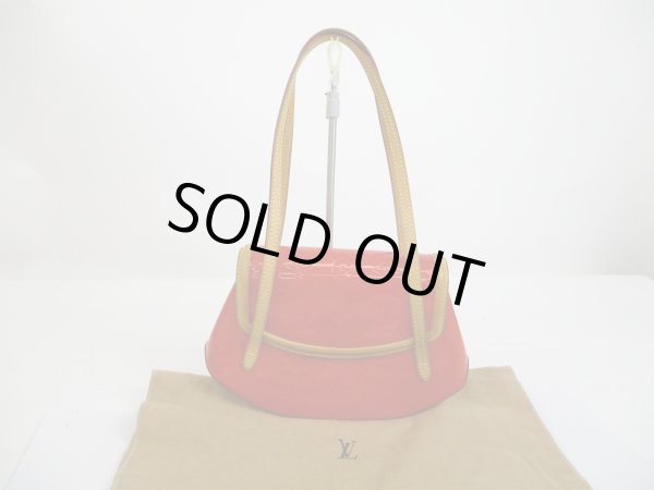 Photo1: LOUIS VUITTON Vernis Patent Leather Red Shoulder Bag Purse Biscayne Bay PM #6517