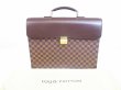 Photo1: LOUIS VUITTON Damier Leather Brown Briefcase Business Case Altona GM #6524