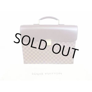 Photo: LOUIS VUITTON Damier Leather Brown Briefcase Business Case Altona GM #6524