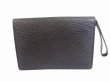 Photo2: LOUIS VUITTON Epi Leather Black Clutch Bag Purse Sellier Dragonne #6530