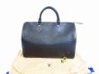 Photo1: LOUIS VUITTON Epi Leather Black Hand Bag Purse Speedy 30 #6545