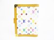 Photo2: LOUIS VUITTON Multi-color Leather White Document Holders Agenda PM #6548